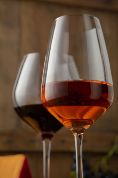 istock Red and pink wine in glasses 1152603395