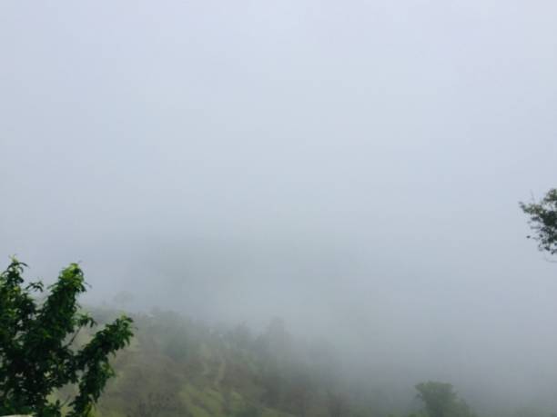 istock Foggy view of hills 1152605583