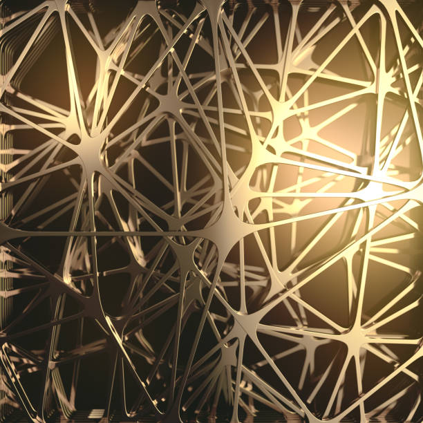 istock Futuristic composition of golden rounded shapes. Computer generated abstract luxury design. 3D rendering illustration 1152606617
