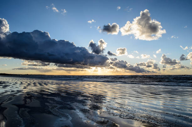 istock Sunset on the beach with cloudy sky, Baltic sea, Jurmala, Latvia 1152606910