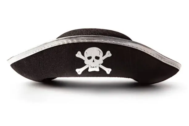 Photo of Hats: Pirate Hat Isolated on White Background