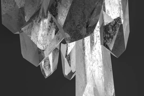 A cluster of precision-cut magic crystal, science fiction and magic theme, 3d rendering.