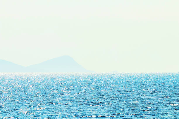 istock Sea and mountain range. Summer seascape horizon. 1152615875