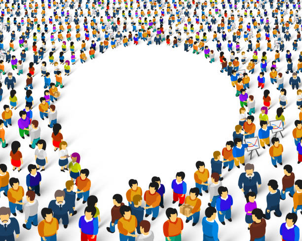 istock A group of people shaped as a chat icon, isolated on white background. 1152622428
