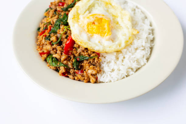 istock Rice topped with stir-fried pork with holy basil and fried egg 1152623795