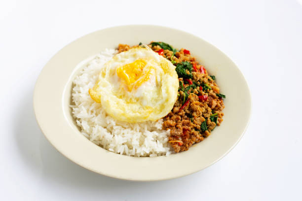 istock Rice topped with stir-fried pork with holy basil and fried egg 1152623813
