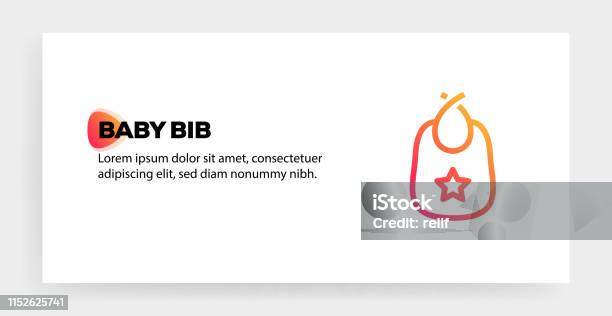 Baby Bib Icon Concept Stock Illustration - Download Image Now - Apron, Art, Bear
