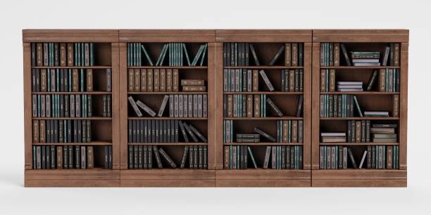 istock Realistic 3D Render of Bookshelf with Books 1152626680
