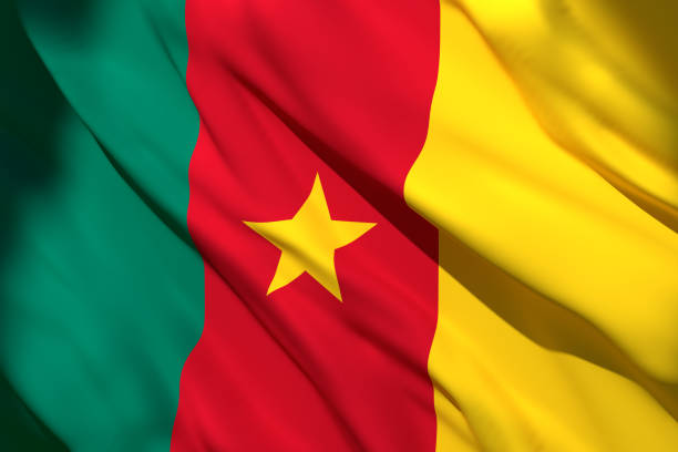 3d rendering of Cameroon flag 3d rendering of a Cameroon national flag waving cameroon stock pictures, royalty-free photos & images