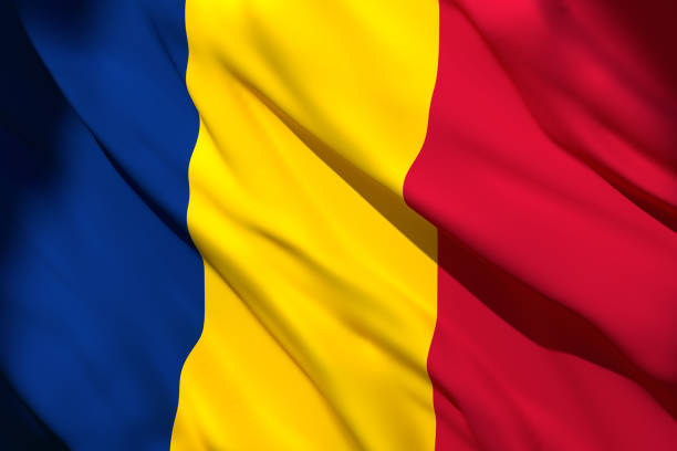 istock 3d rendering of Republic of Chad flag 1152626907