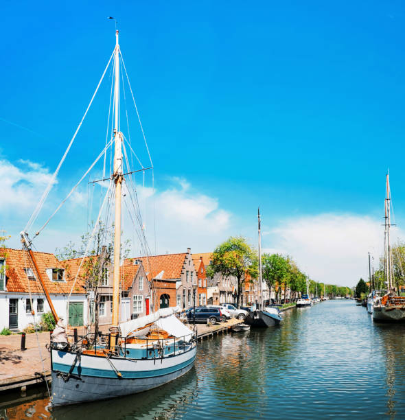 istock Canal with boats in Edam 1152627438