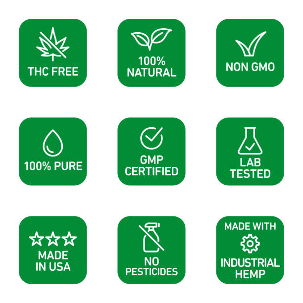 ilustrações de stock, clip art, desenhos animados e ícones de cbd oil icons set - made in the usa usa computer icon symbol