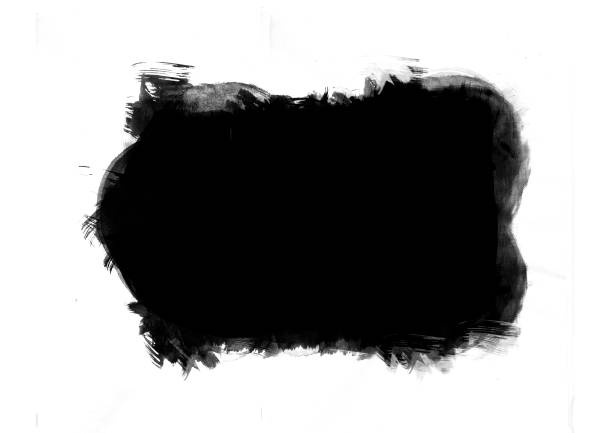 istock Black color graphic patches graphic brush strokes design effect element for background 1152633954