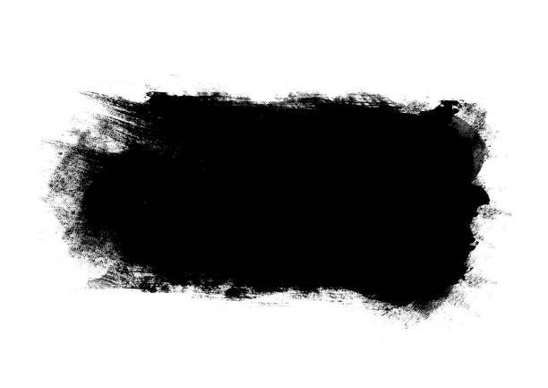 istock Black color graphic patches graphic brush strokes design effect element for background 1152633958