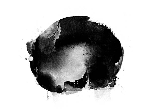 istock Black color graphic patches graphic brush strokes design effect element for background 1152633979
