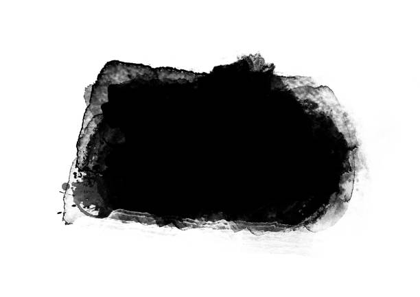 istock Black color graphic patches graphic brush strokes design effect element for background 1152634008