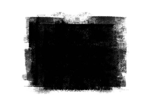 istock Black color graphic patches graphic brush strokes design effect element for background 1152634024