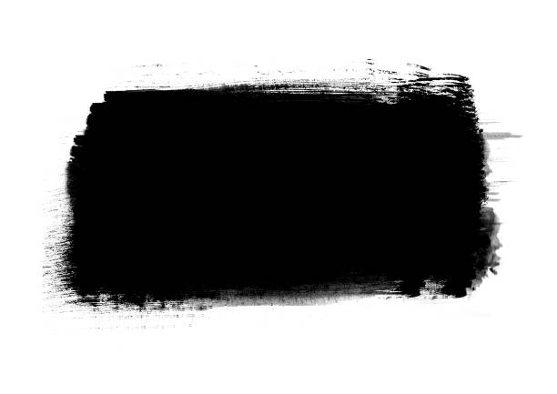 istock Black color graphic patches graphic brush strokes design effect element for background 1152634134