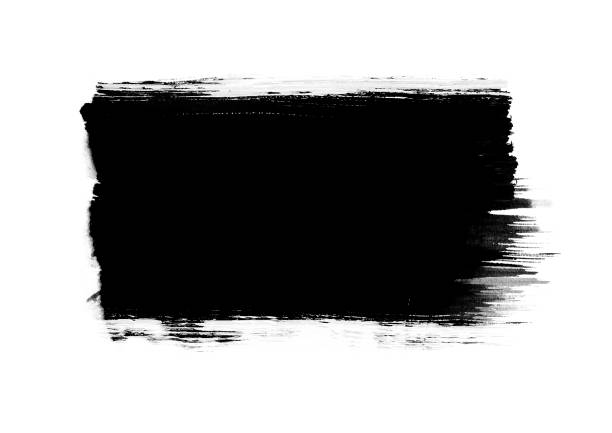 istock Black color graphic patches graphic brush strokes design effect element for background 1152635196