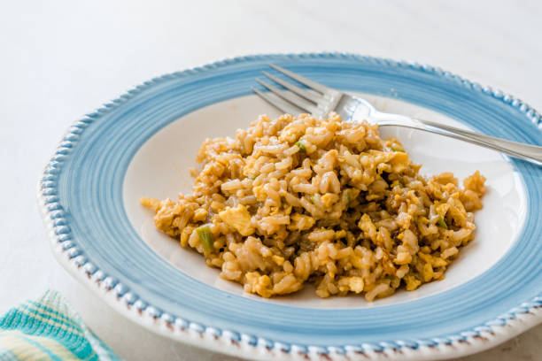 istock Risotto Rice with Soy Sauce and Egg usually served with White Wine. 1152637984