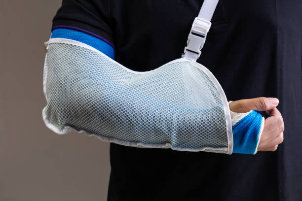 istock Close up man hand with bandage as arm injury concept. 1152638476