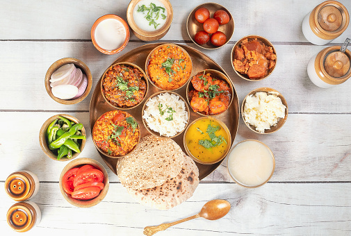 a cuisine in different forms of flavors are covered in one meal considered as one of the variety meal from indian cuisine