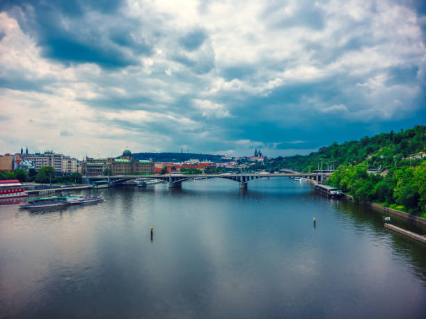 istock aerial view of Vltava river 1152647862