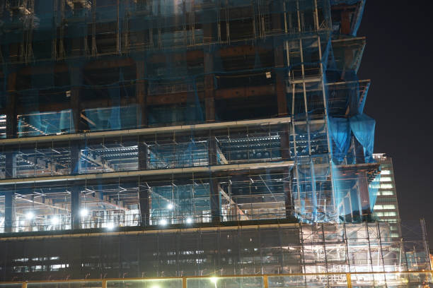 obra de construcción de un edificio de oficinas (minato mirai, yokohama) - 13607 fotografías e imágenes de stock