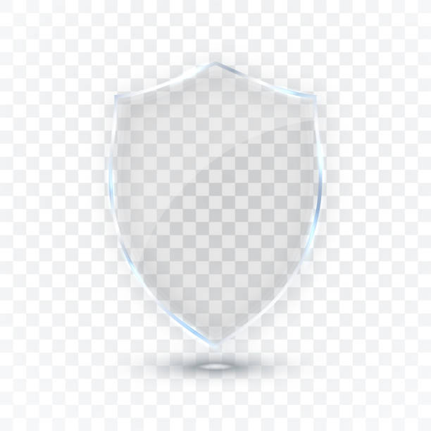 istock Transparent Shield. Safety Glass Badge Icon. Privacy Guard Banner. Protection Shield Concept. Decoration Secure Element. Defense Sign. Conservation Symbol. Vector illustration 1152651323
