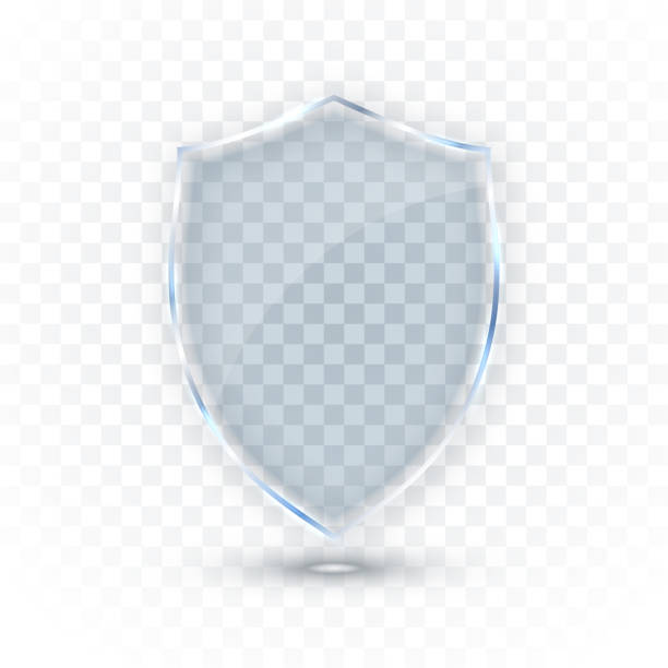 istock Transparent Shield. Safety Glass Badge Icon. Privacy Guard Banner. Protection Shield Concept. Decoration Secure Element. Defense Sign. Conservation Symbol. Vector illustration 1152651437