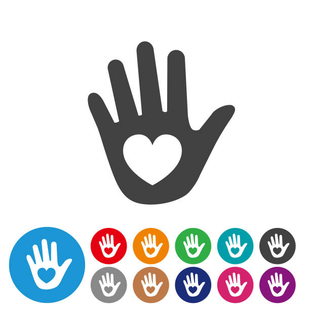 Care and Hand - Graphic Icon Series Care, Hand, giving tuesday stock illustrations