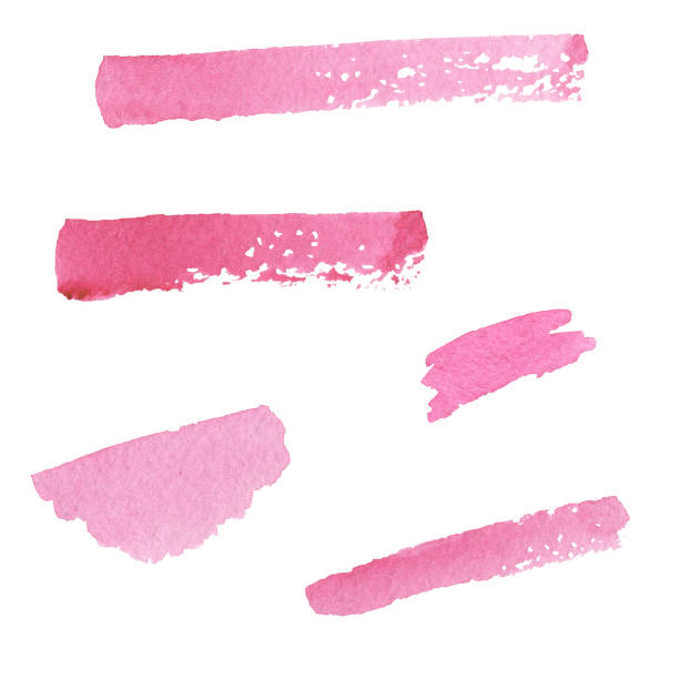 istock Pink watercolor brush stroke. 1152657440