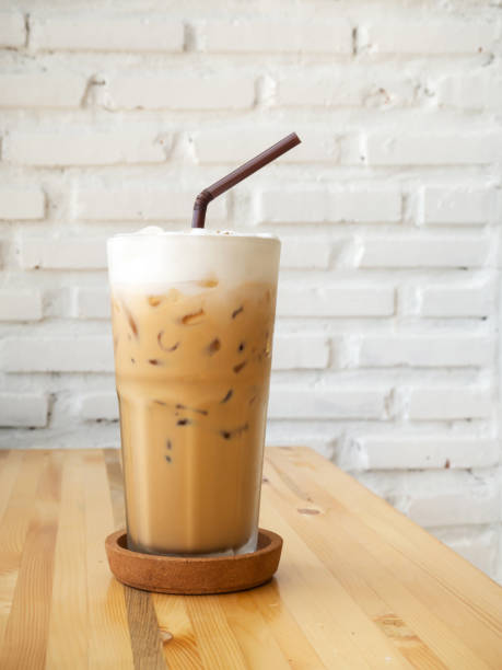 istock Ice cappuccino. Favorite caffeine drink. Cool beverage for refreshment. Cafe view. 1152658168