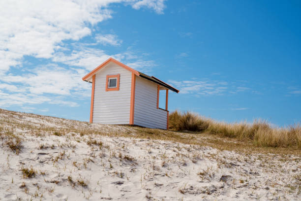 istock Colorful beach huts with clouds in background. Falsterbo, sweden 1152658761