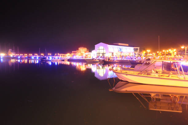 The beautiful Night Limassol Marina in Cyprus The beautiful Night Limassol Marina in Cyprus limassol marina stock pictures, royalty-free photos & images