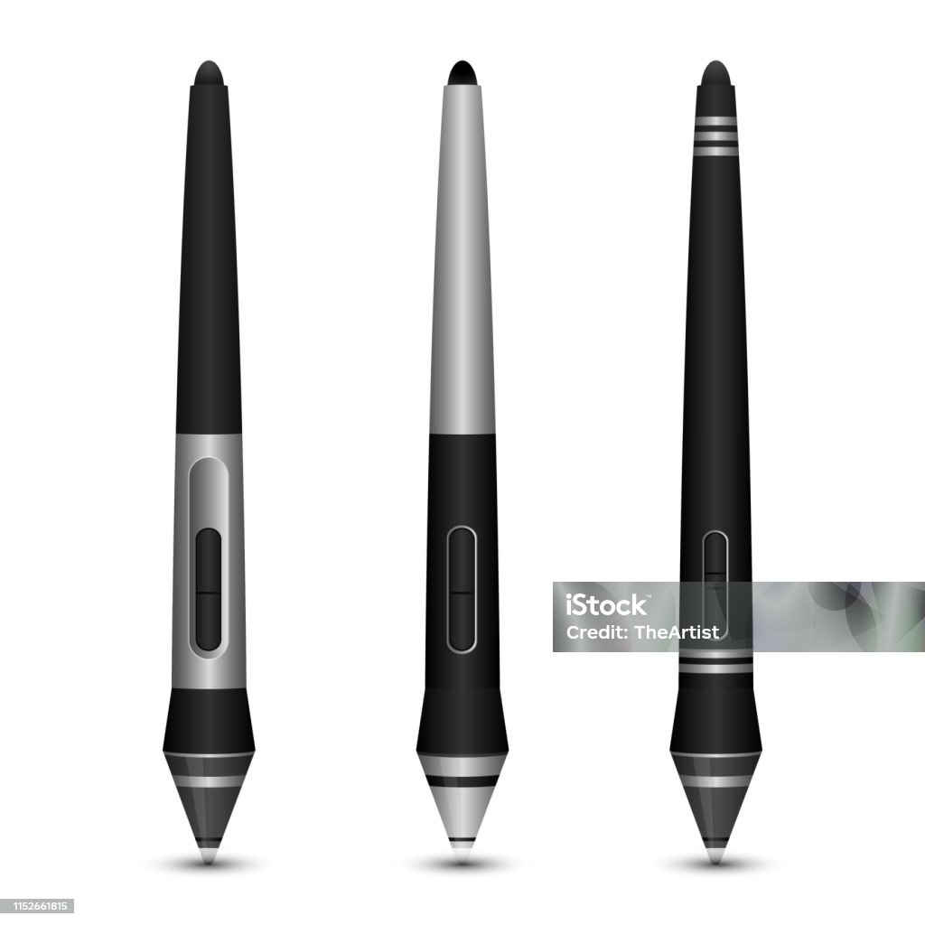 Stylus Vector Stylus For Graphic Tablet Vector Design Illustration Isolated On White ...