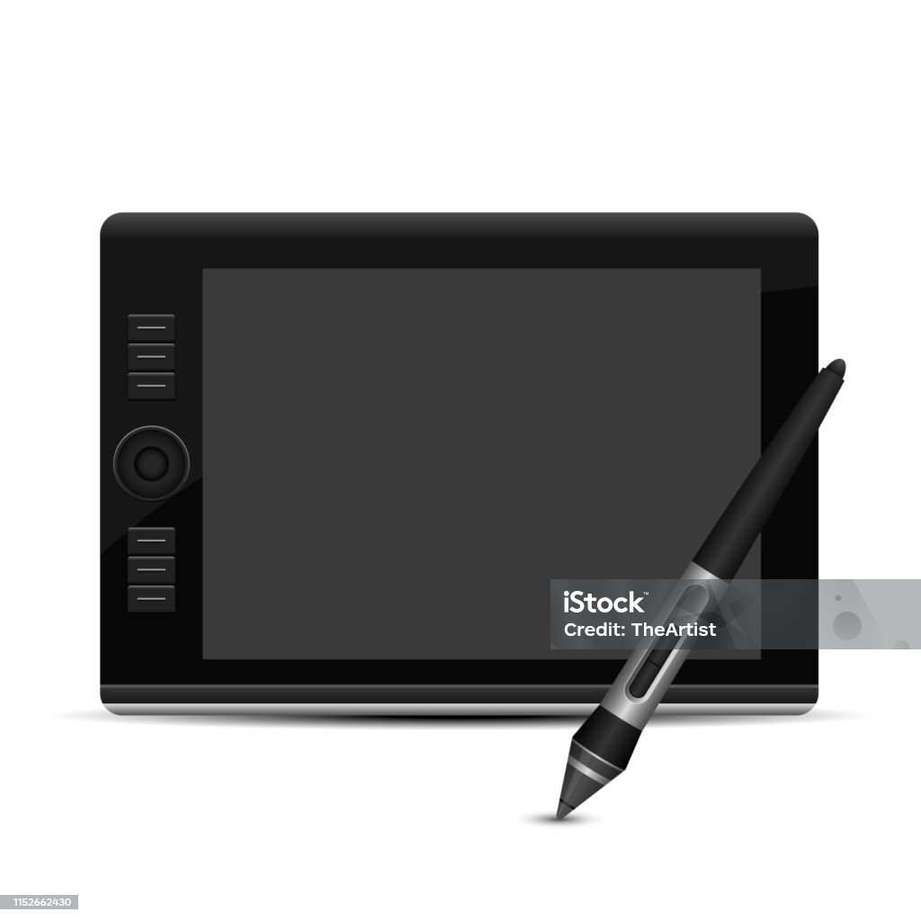 Graphics Tablet Vector Graphic Tablet Vector Design Illustration Isolated On White Background ...