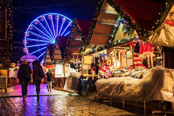 Christmas market Rostock, Germany Rostock, Germany - December 13, 2017: Beautiful Christmas market in Rostock on a late winter afternoon. rostock photos stock pictures, royalty-free photos & images