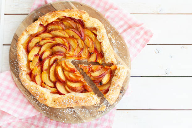 istock Peach Pie made with puff pastry 1152664066