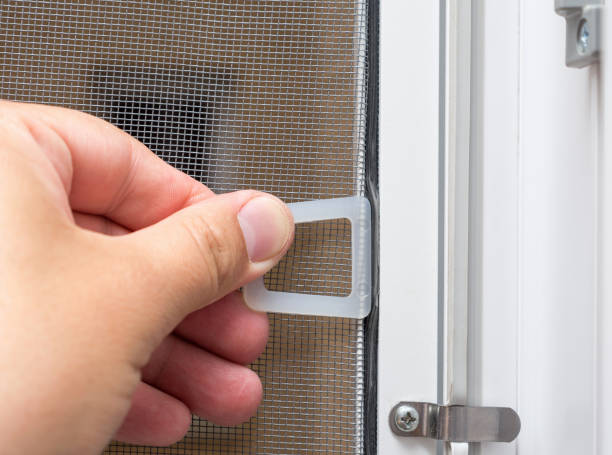 istock Mosquito wire screen or mosquito net on a PVC window. Protection against insects. 1152666003