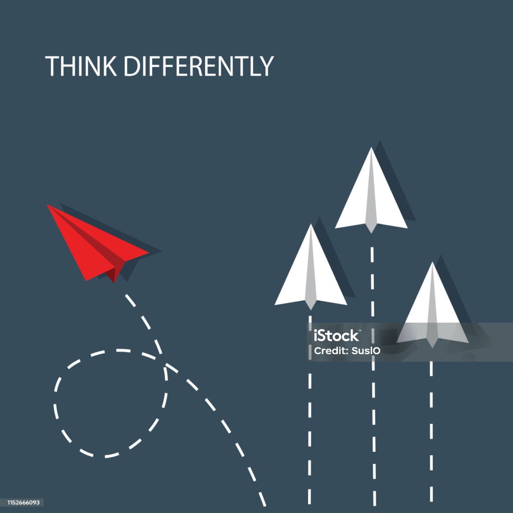 Think Differently Stock Illustration - Download Image Now - Change ...