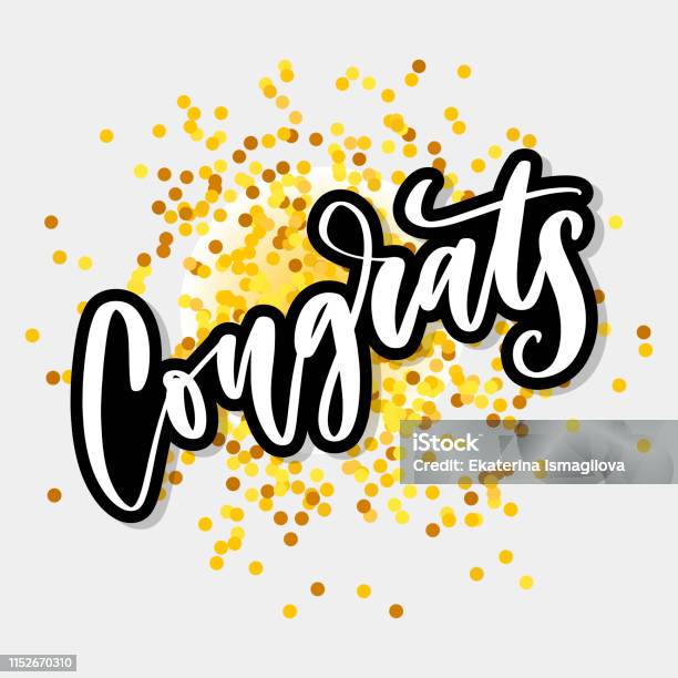 Congrat Sign Hand Congrats Hand Written Lettering For Congratulations Card Greeting Card ...