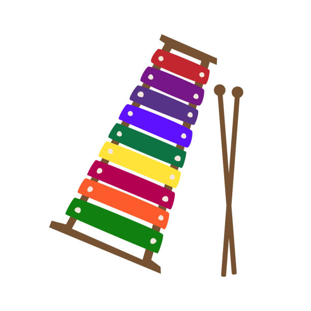 Xylophone On The White Background Stock Illustration - Download Image Now -  Cartoon, Xylophone, Art - iStock