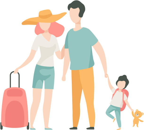 istock Family Travelling, Father, Mother and Son Going on Summer Vacation Vector Illustration 1152670819