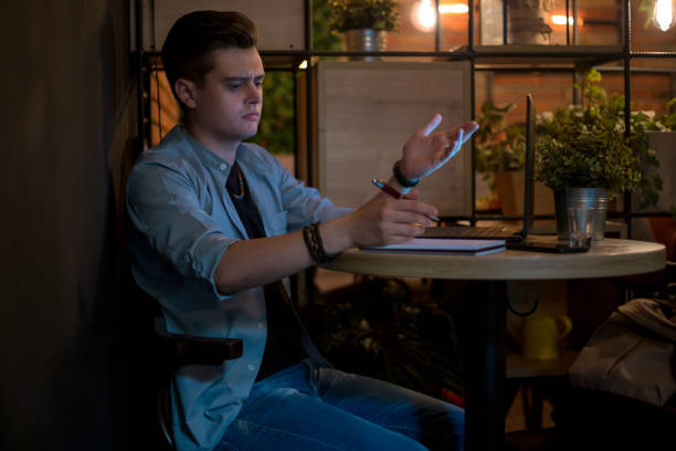 istock caucasian man at the caffee 1152670840