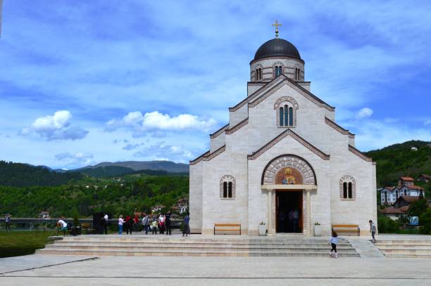 istock people next to the Serbian Orthodox Church 1152675368