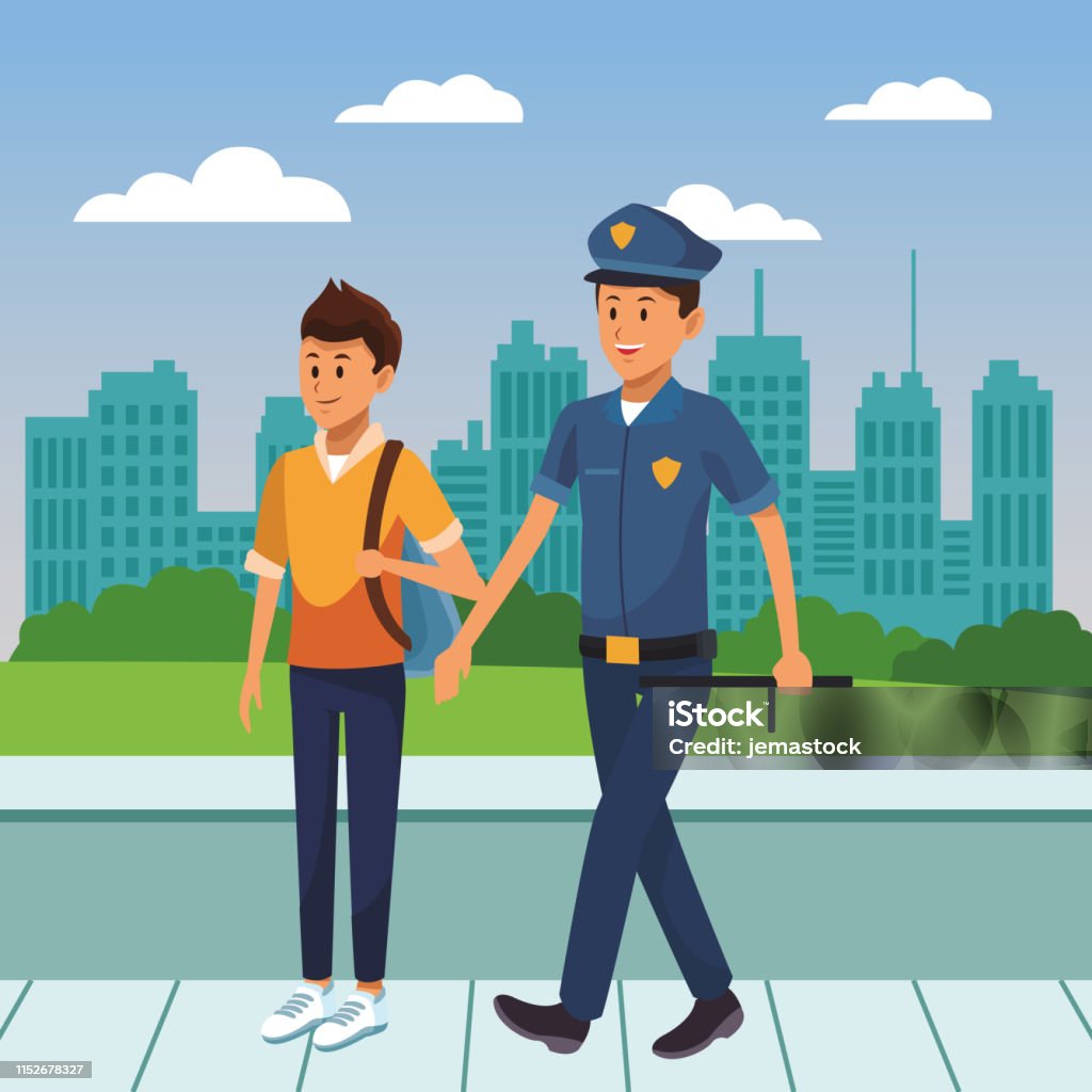 Ilustración de Oficial De Policía De La Ciudad De Dibujos Animados y más Vectores Libres de Derechos de Ayuda - iStock Ilustración de Oficial De Policía De La Ciudad De Dibujos Animados y más Vectores Libres de Derechos de Ayuda - iStock