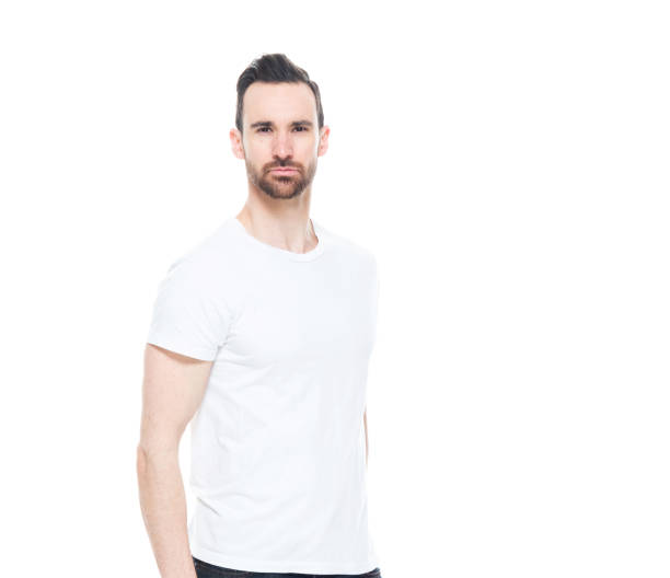 istock Handsome man in white shirt and jeans 1152680849