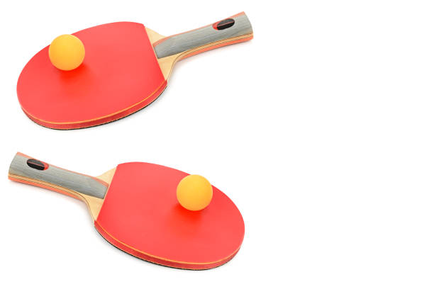 istock Ping-pong rackets and ball isolated on white background. 1152685313