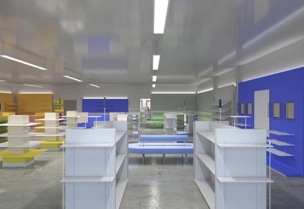 istock shop, store, shopping mall, interior visualization, 3D illustration 1152689357